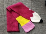 Acrylic Winter Warm Kids Knitted Cross Scarf